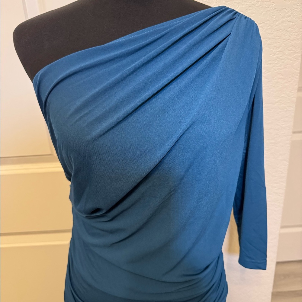 NWOT Elegant Blue One-Shoulder Dress